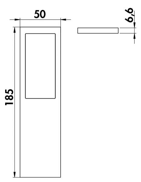 SW24 - Naber Einzelleuchte alufarbig 7062300 - Maßzeichnung