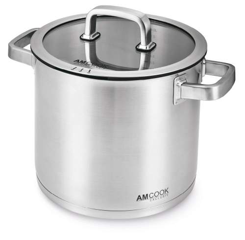 AMCOOK - Kochtopf Senna S2 Ø 24x20 cm für Muldenlüfter inkl. Glas-Deckel - 8500730